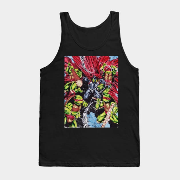 Spawn and TMNT Team-Up Tank Top by ArtofBREED